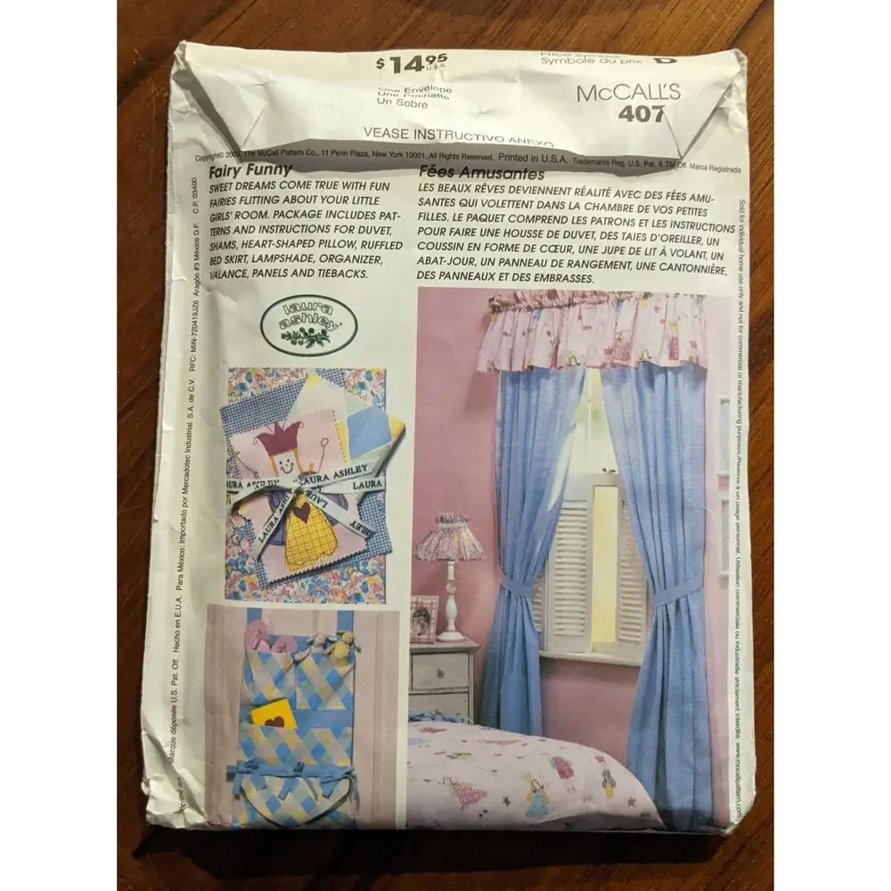 UNCUT McCall's Pattern 4071 Laura Ashley Home Decorating